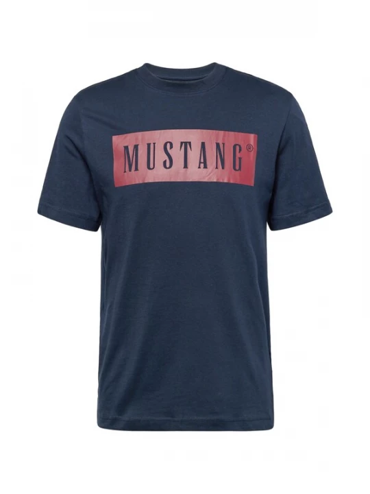 Foto van product MUSTANG Shirt 'Austin' marine / robijnrood