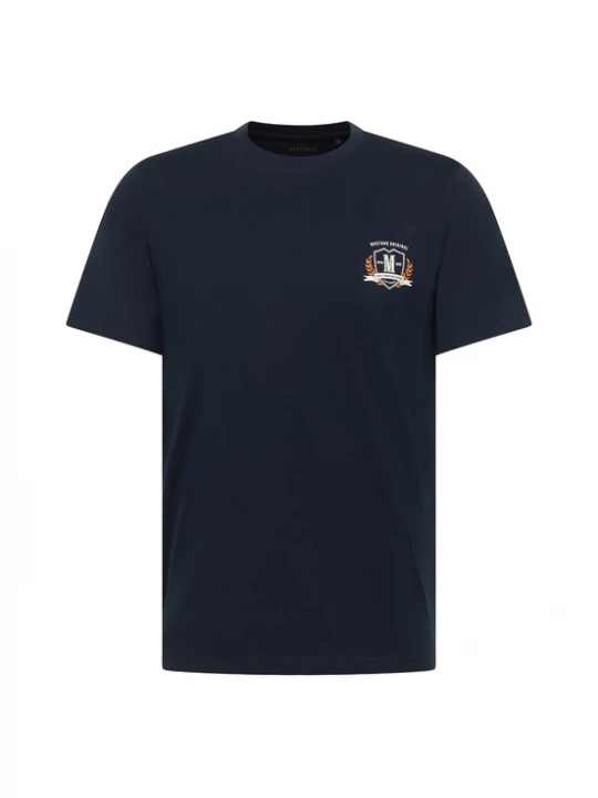 Foto van product MUSTANG Shirt 'Austin' navy / lichtbruin / wit