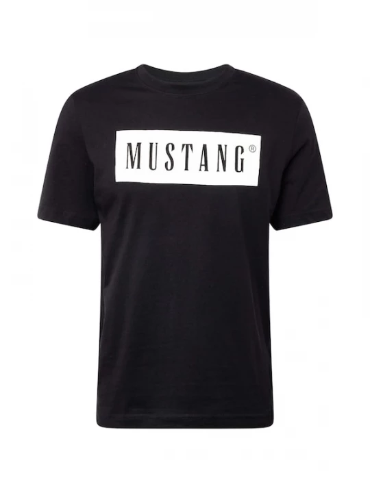 Foto van product MUSTANG Shirt 'Austin' zwart / offwhite