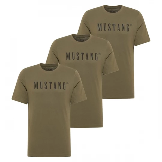 Foto van product MUSTANG Shirt olijfgroen / zwart