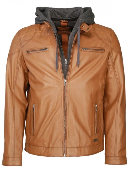 Foto van product MUSTANG Tussenjas 'Foster' cognac / donkergrijs