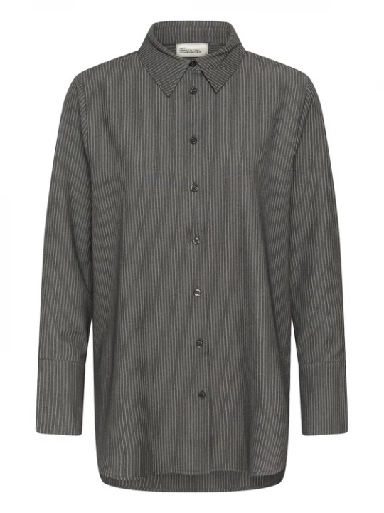 Foto van product My Essential Wardrobe Blouse donkergrijs / wit