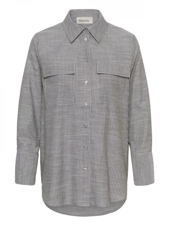 Foto van product My Essential Wardrobe Blouse 'SkyeMW' grijs / wit