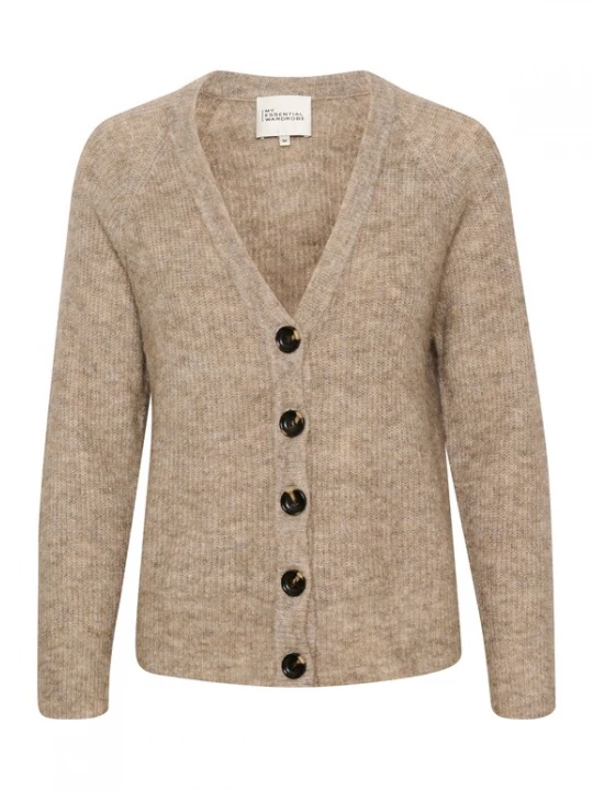 Foto van product My Essential Wardrobe Gebreid vest beige gemêleerd