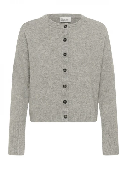 Foto van product My Essential Wardrobe Gebreid vest grijs gemêleerd