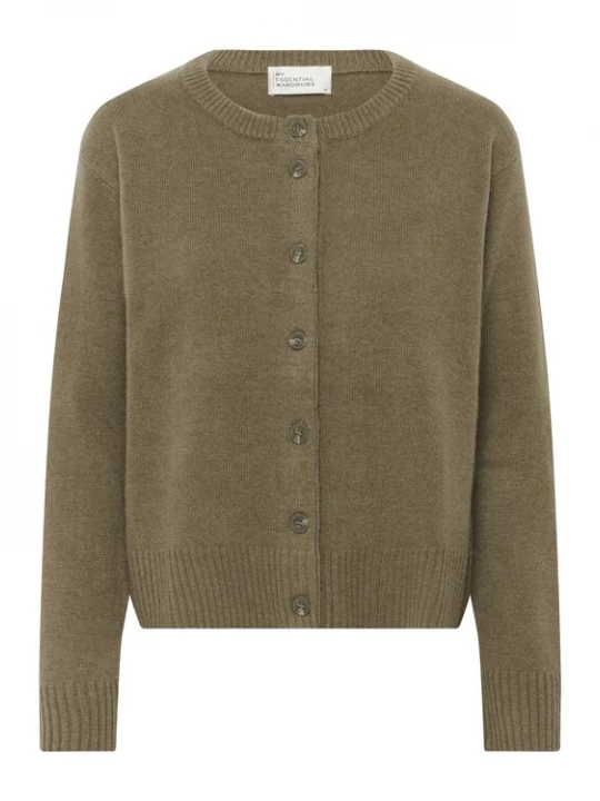 Foto van product My Essential Wardrobe Gebreid vest 'MWHuxi' donkergroen