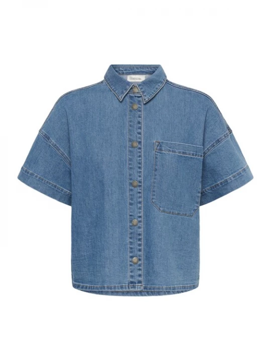 Foto van product My Essential Wardrobe Shirt 'Linn' blauw denim