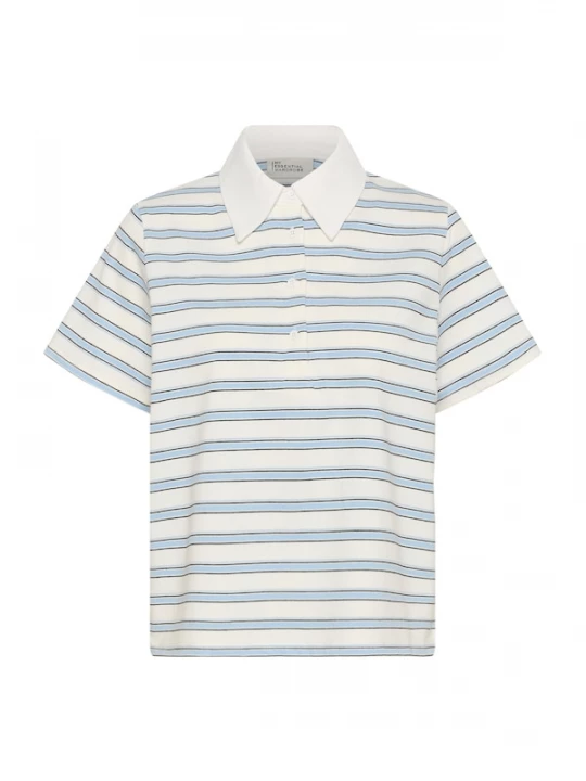 Foto van product My Essential Wardrobe Top 'MWAsla' lichtblauw / zwart / wit