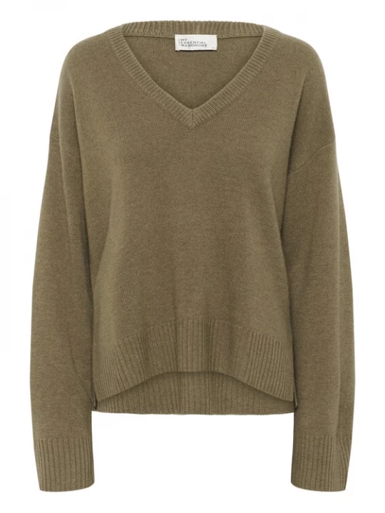 Foto van product My Essential Wardrobe Trui 'MWHuxi' donkergroen