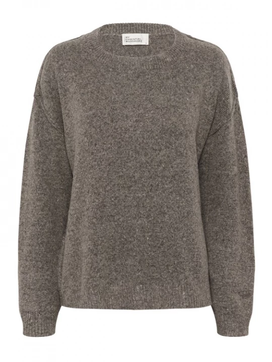 Foto van product My Essential Wardrobe Trui 'Paloma Fine' bruin gemêleerd