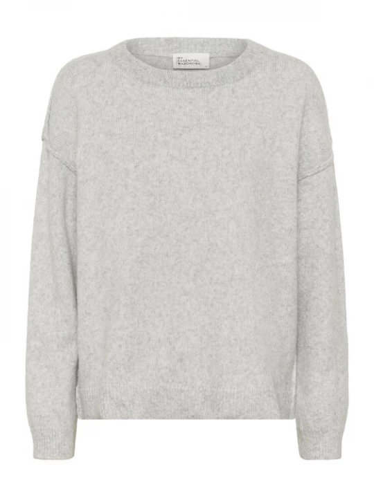 Foto van product My Essential Wardrobe Trui 'Paloma Fine' grijs gemêleerd