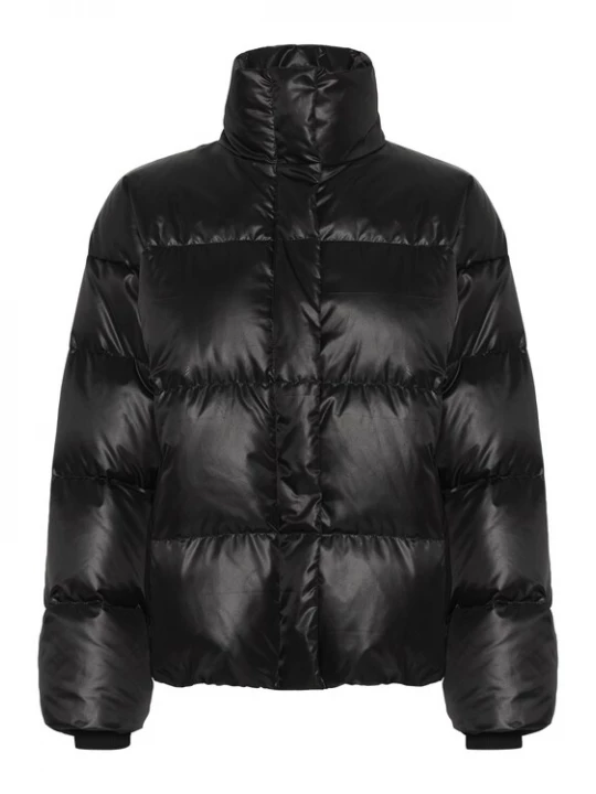 Foto van product My Essential Wardrobe Winterjas 'Glossy' zwart