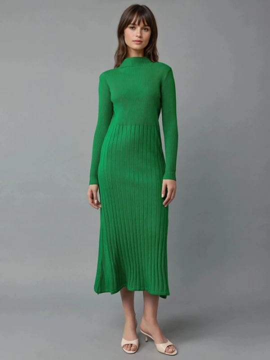 Foto van product My fashion Gebreide jurk groen