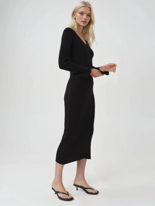Foto van product My fashion Gebreide jurk zwart