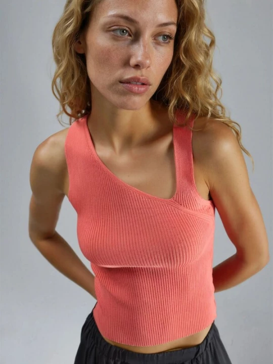 Foto van product My fashion Gebreide top koraal