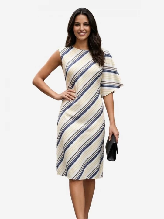 Foto van product My fashion Jurk beige / wit