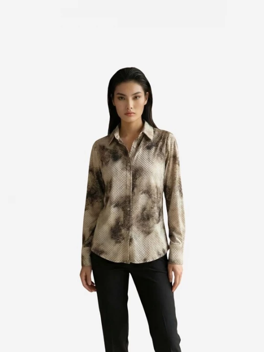 Foto van product My fashion Shirt beige / antraciet