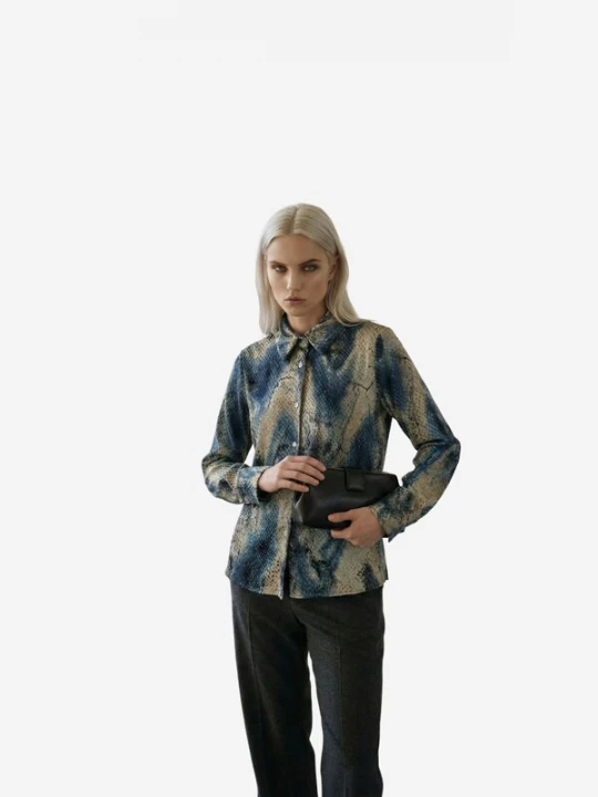 Foto van product My fashion Shirt beige / blauw / zwart