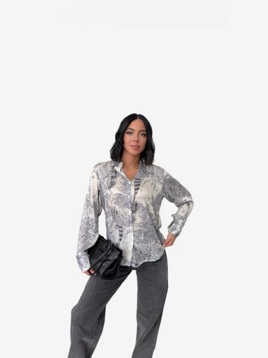 Foto van product My fashion Shirt beige / grijs