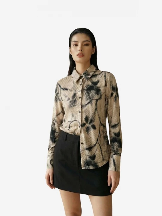 Foto van product My fashion Shirt beige / zwart