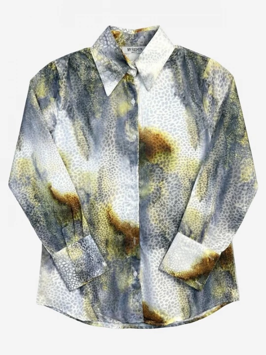 Foto van product My fashion Shirt blauw / bruin / groen