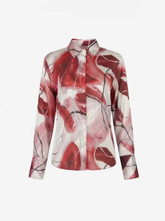 Foto van product My fashion Shirt bourgogne / wit
