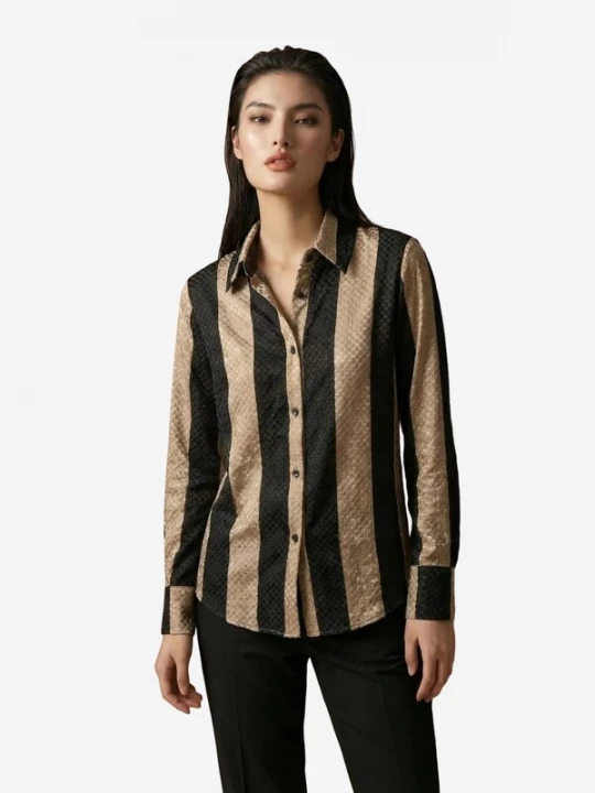 Foto van product My fashion Shirt camel / zwart