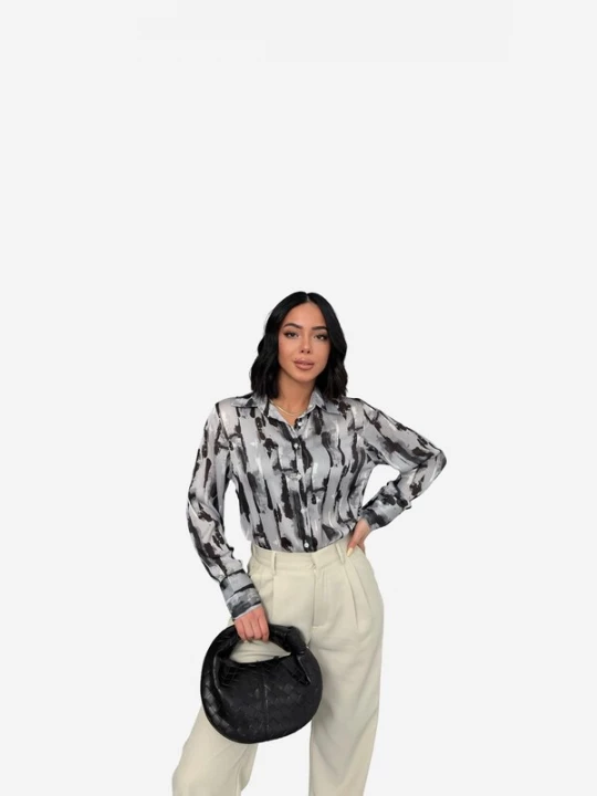 Foto van product My fashion Shirt grijs / zwart