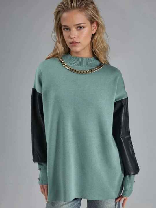 Foto van product My fashion Trui jade groen / zwart