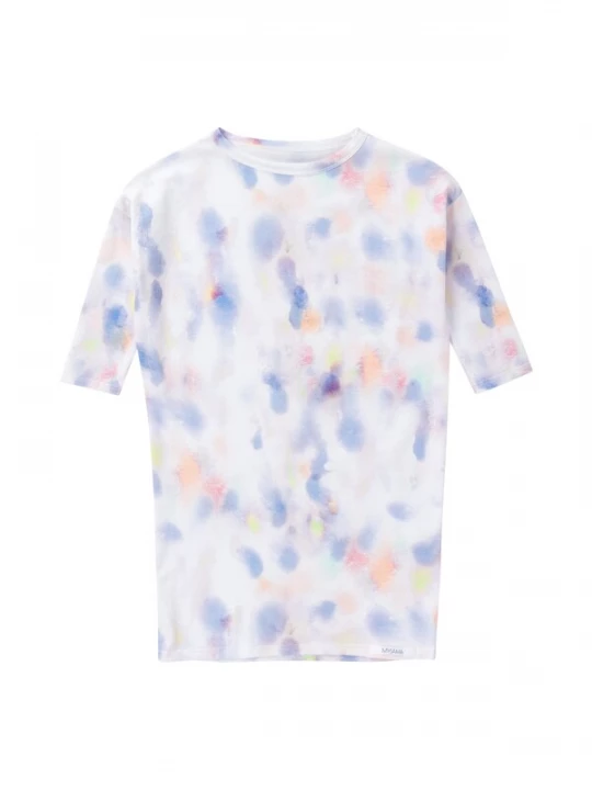 Foto van product Myjama Nachthemd 'Hanna' geel / violetblauw / lichtoranje / wit