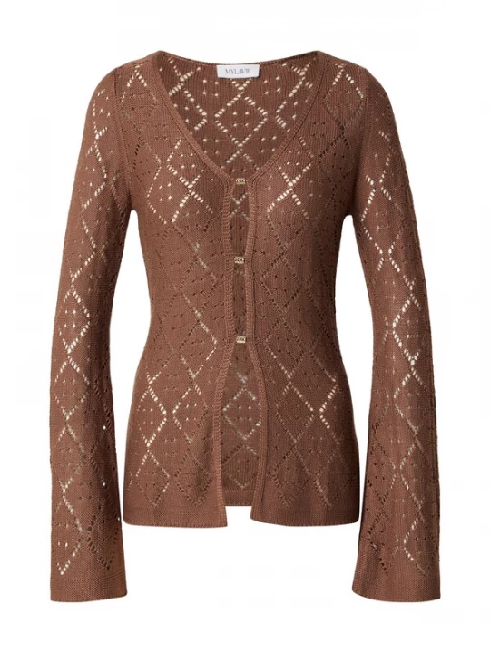 Foto van product MYLAVIE by Sarah Harrison Gebreid vest bruin