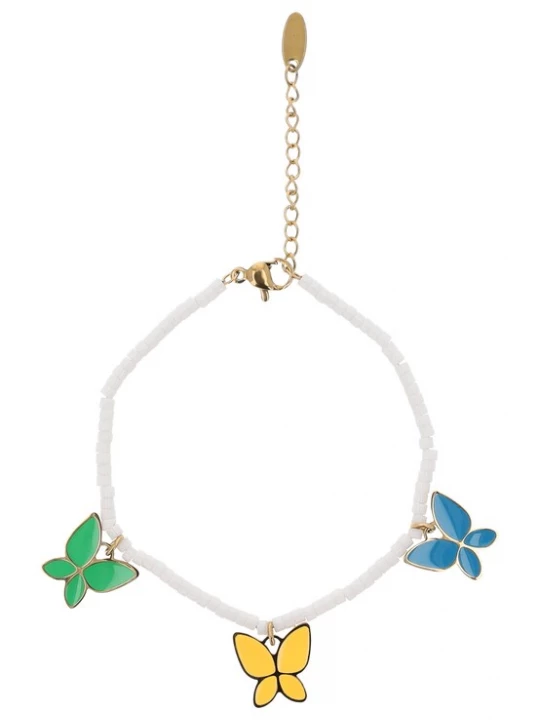 Foto van product MYMO Armband blauw / goud / groen / wit