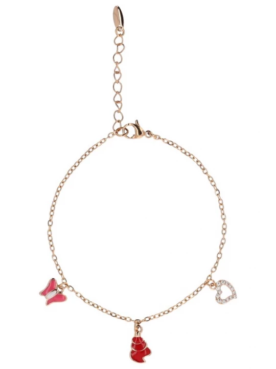 Foto van product MYMO Armband rose-goud / rood / transparant