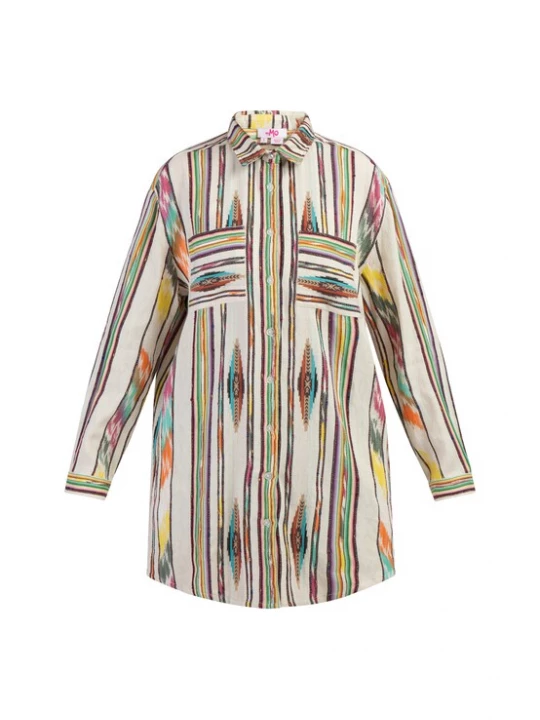 Foto van product MYMO Blouse beige / geel / lichtlila / oranje