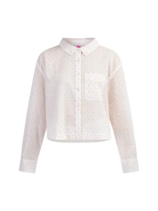 Foto van product MYMO Blouse lichtoranje / lichtroze / wit