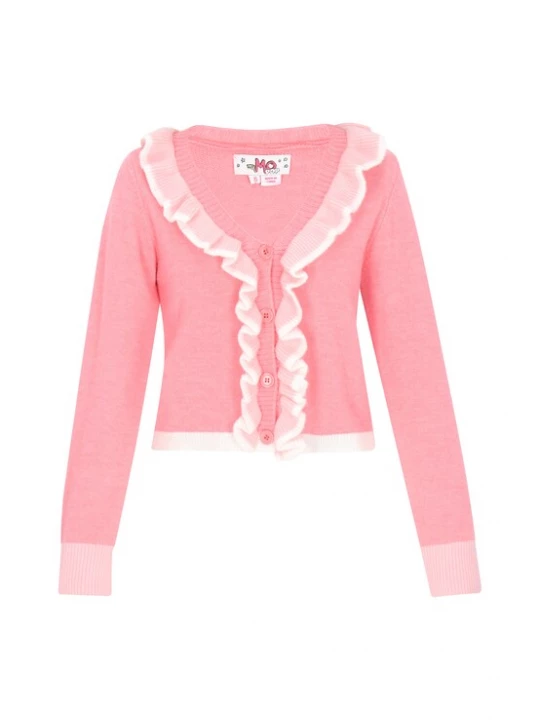 Foto van product MYMO Gebreid vest 'Back to School' rosa / pastelroze / lichtroze