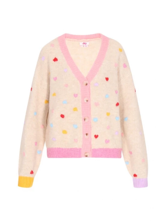 Foto van product MYMO Gebreid vest beige / blauw / geel / rosa / rood