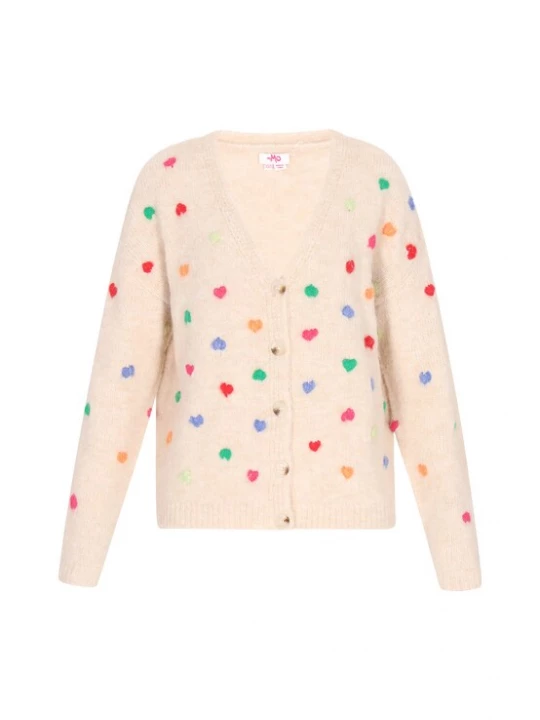 Foto van product MYMO Gebreid vest beige / groen / rood