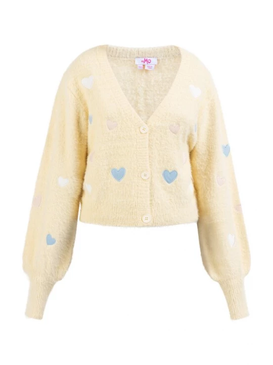 Foto van product MYMO Gebreid vest 'Biany' blauw / lichtgeel / pink / wit