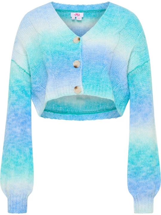 Foto van product MYMO Gebreid vest 'Biany' blauw / turquoise / wit