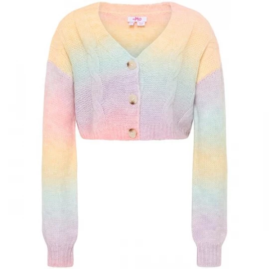 Foto van product MYMO Gebreid vest 'Biany' lichtblauw / geel / mauve / lichtroze