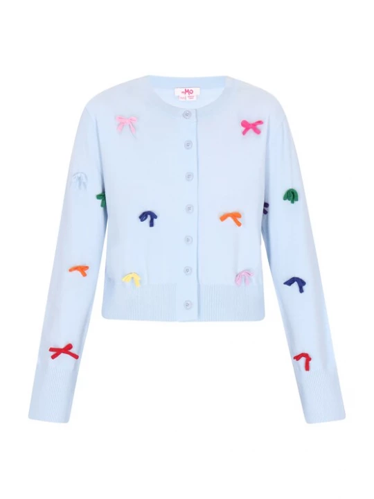 Foto van product MYMO Gebreid vest blauw / lichtblauw / oranje / pink