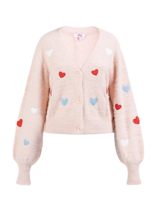 Foto van product MYMO Gebreid vest blauw / lichtroze / rood / wit