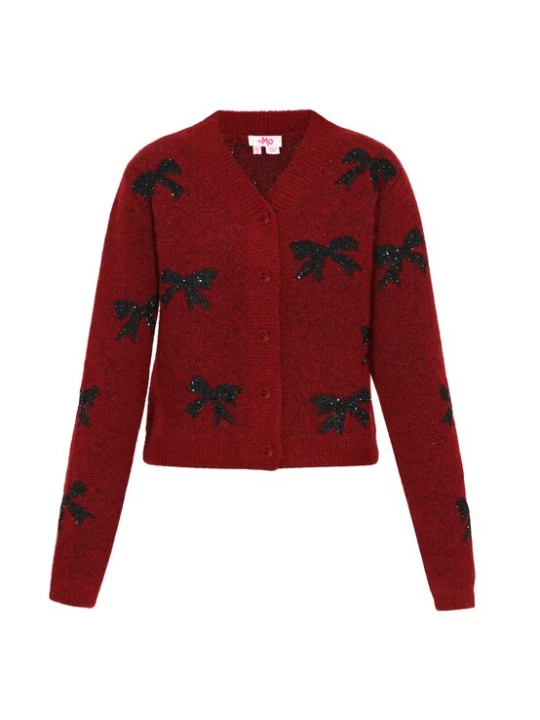 Foto van product MYMO Gebreid vest bourgogne / zwart