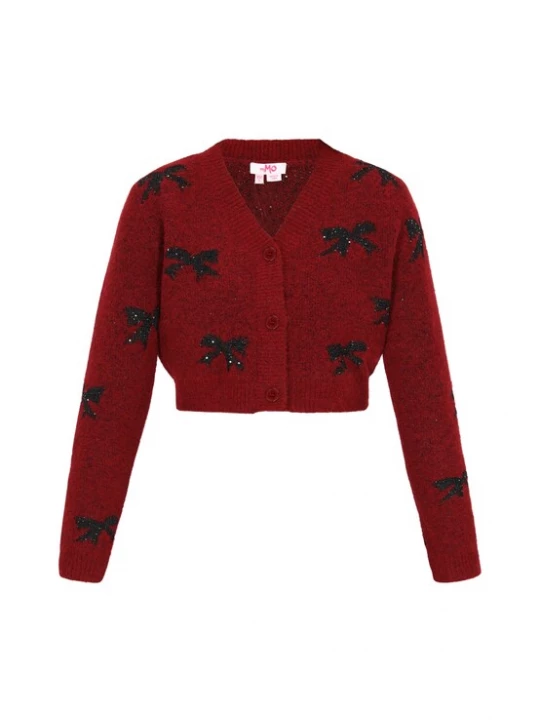Foto van product MYMO Gebreid vest bourgogne / zwart