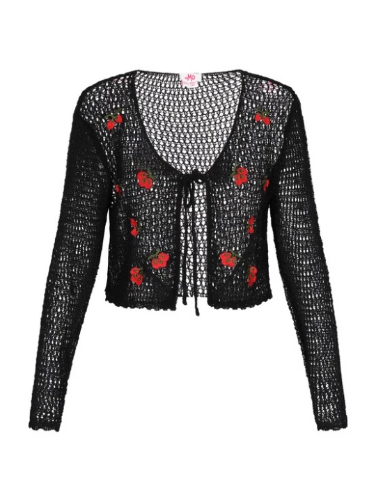 Foto van product MYMO Gebreid vest 'Comfy' olijfgroen / rood / zwart