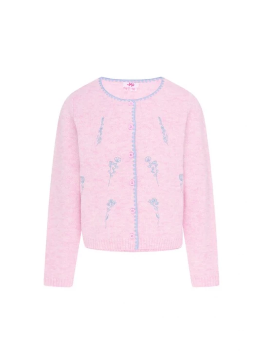 Foto van product MYMO Gebreid vest duifblauw / rosé