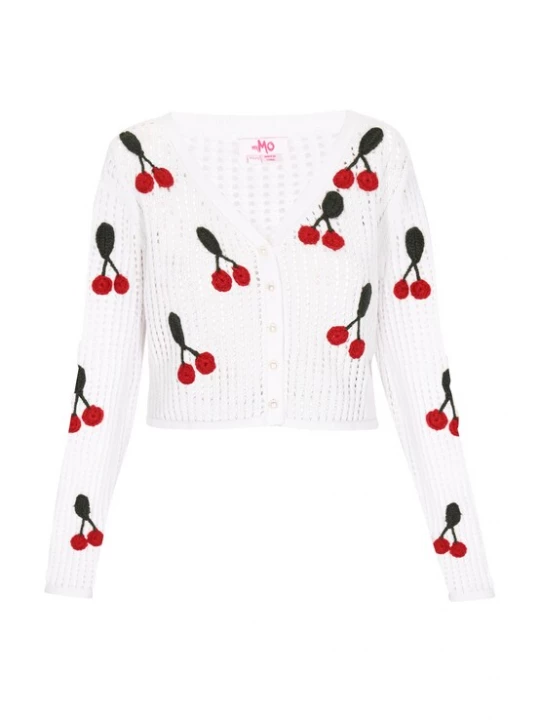 Foto van product MYMO Gebreid vest 'Fashion Look' donkergroen / rood / wit