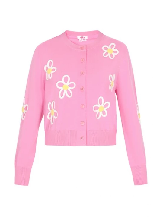 Foto van product MYMO Gebreid vest geel / rosa / wit