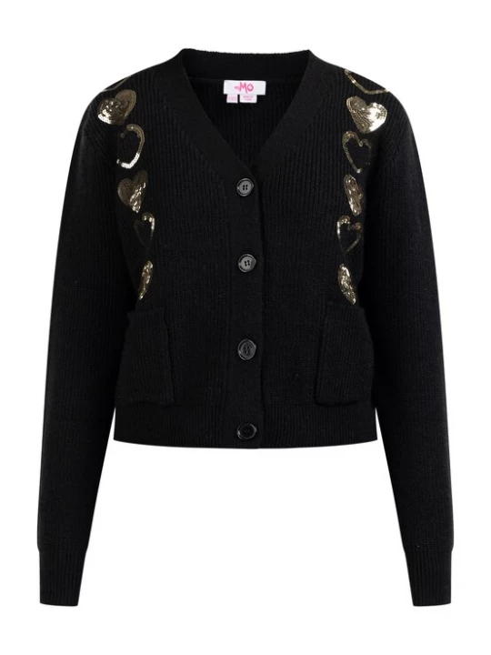 Foto van product MYMO Gebreid vest 'Nolie' goud / zwart